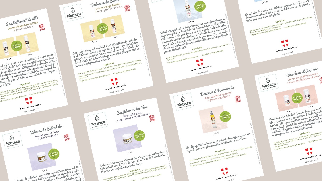 Fiches produits BtoC NANSCA