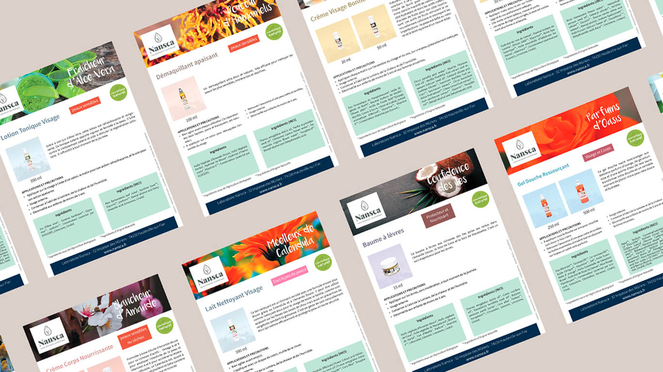 Fiches produits BtoB NANSCA